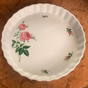 CHRISTINEHOLM PINK ROSE QUICHE TART PAN